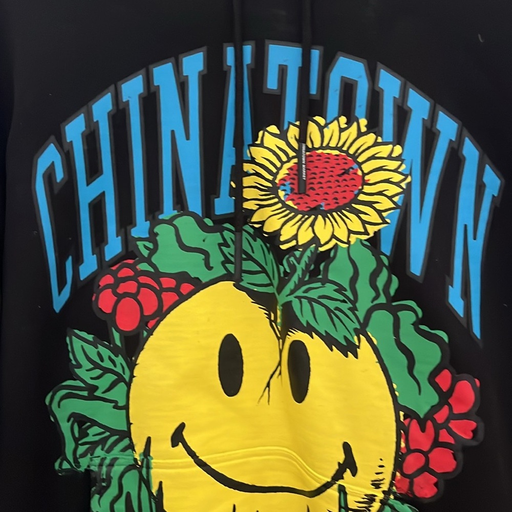 New Chinatown Market Black Heavyweight Hoodie Size Large - Picture 2 of 4